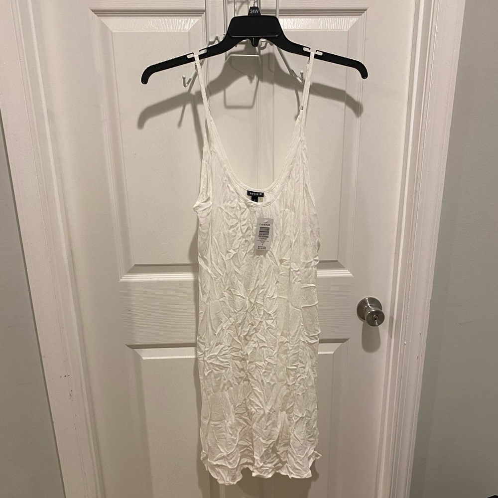 Ivory Sharkbite Swim Coverup NWT